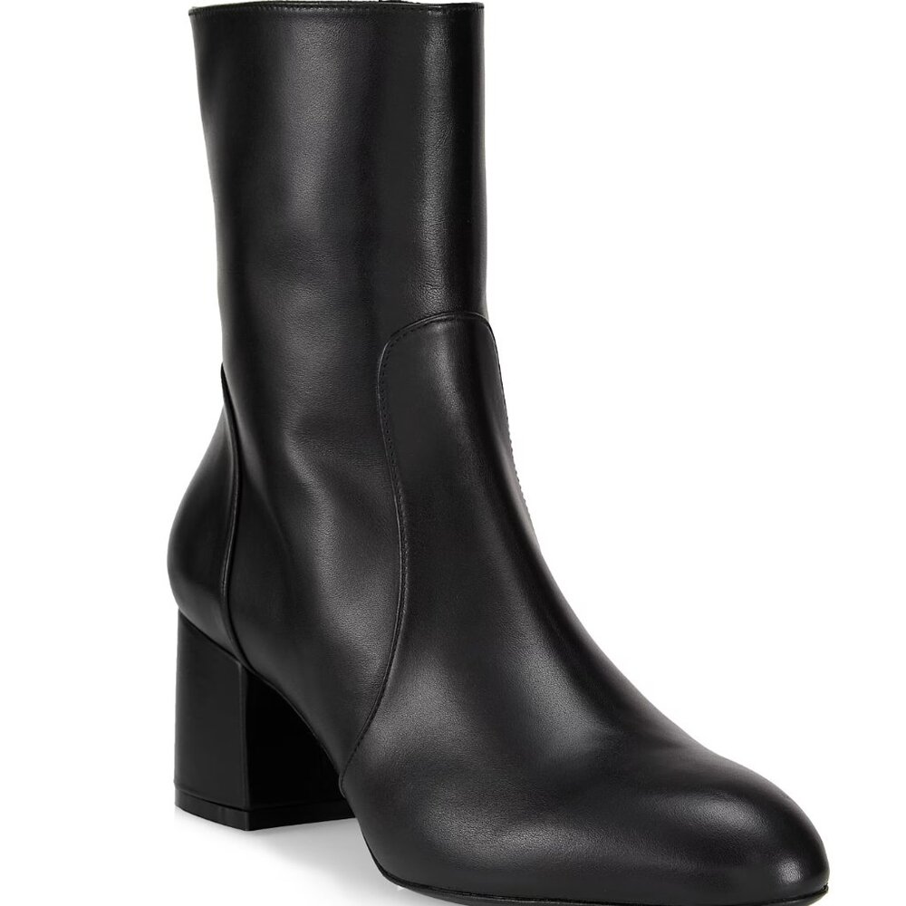 Flareblock Leather Booties